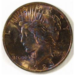 1923 "RAINBOW" PEACE DOLLAR UNC