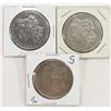 Image 1 : 3 - CIRC OR BETTER SILVER DOLLARS;