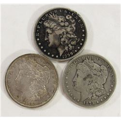 3 - CIRC OR BETTER SILVER DOLLARS;