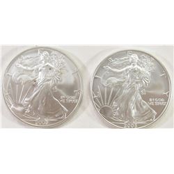 2005 & 2007 AMERICAN SILVER EAGLES
