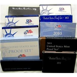 10 - U.S PROOF SETS b/t 1966-2011