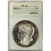 Image 1 : 1881-S MORGAN DOLLARS ANACS MS 63