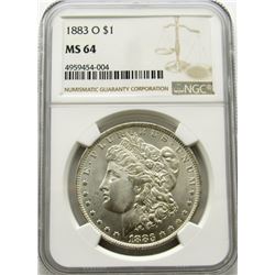 1883-O Morgan Silver Dollar $ NGC MS 64