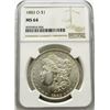 Image 1 : 1883-O Morgan Silver Dollar $ NGC MS 64