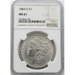 1884-O Morgan Silver Dollar $ NGC MS 61