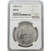 Image 1 : 1884-O Morgan Silver Dollar $ NGC MS 61