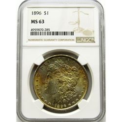 1896-P Morgan Silver Dollar $ NGC MS 63