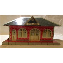 VINTAGE MARX GIRARD TIN TRAIN STATION