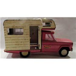 VINTAGE TONKA TOY CAMPER PINK PICK-UP TRUCK