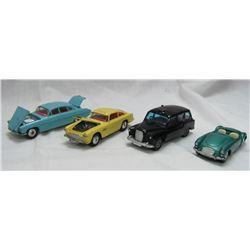 4 VINTAGE CORGI TOYS CARS.