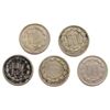 Image 2 : 5-THREE CENT NICKELS AVG CIRC