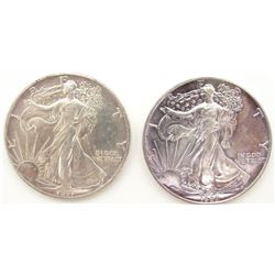 1987 & 1991 AMERICAN SILVER EAGLES