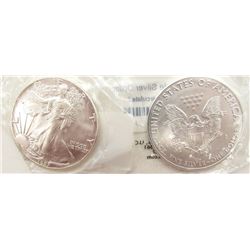 1987 & 2017 AMERICAN SILVER EAGLES