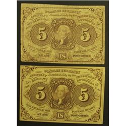 2-5 CENT FIRST ISSUE POSTAL CURRENCY NOTES
