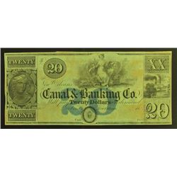 18XX CANAL & BANKING CO. NEW ORLEANS $20
