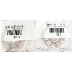 2-2000 MEXICAN 1oz SILVER LIBERTADS