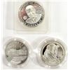 Image 1 : 3-SILVER PROOF COMMEM DOLLARS: 1990 EISENHOWER,