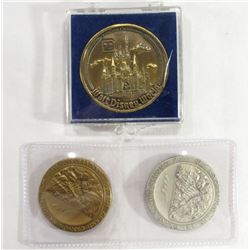 WALT DISNEY WORLD ROUND TOKEN; (2)GRAND