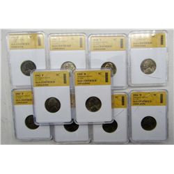 10-SILVER JEFFERSON SILVER WAR NICKELS