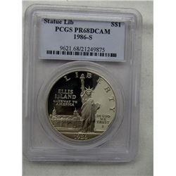 1986-S STATUE OF LIBERTY SILVER $ PCGS PR68