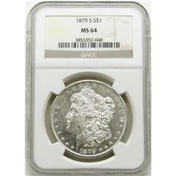 1879-S MORGAN SILVER DOLLAR NGC MS64
