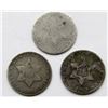 Image 1 : 1852, 1856, 1853 THREE CENT SILVERS