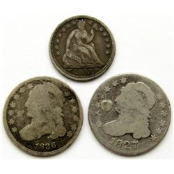 1853 W/ ARROWS HALF DIME HOLED;