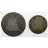 Image 1 : 1836 BUST DIME & 1876 SEATED QTR