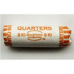 1964-D WASHINGTON QTR BU ROLL - ORIGINAL