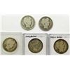 Image 1 : 5-BARBER HALF DOLLARS: