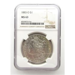 1883-O Morgan Silver Dollar $ NGC MS 63