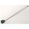 Image 2 : Wire Wrapped Turquoise Pendant Necklace