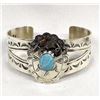 Image 1 : Navajo Sterling Turquoise Bracelet by Ma'Atsidii