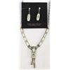 Image 1 : Zuni Sterling & Opal Inlay Necklace & Earrings