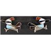 Image 1 : Zuni Sterling Inlay Roadrunner Earrings