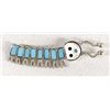 Image 1 : Zuni Sterling Caterpillar Pin by Emma Edaakie