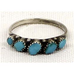 Native American Navajo Sterling Turquoise Ring