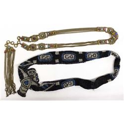Pr Vintage Beaded & Metal Belts