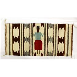 Vintage Native American Navajo Wool Textile Rug