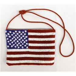 Beaded USA Flag Purse made in India