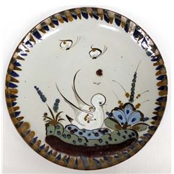 Tonala Bird Plate with Butterflies