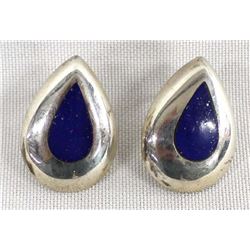 Pair Sterling Lapiz Earrings