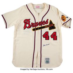 1990's Hank Aaron Signed Milwaukee Braves Jersey