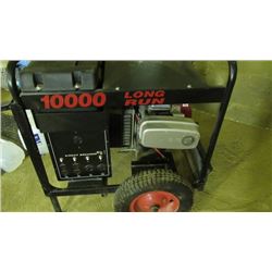 10000 watt generator on cart and day long fuel tank