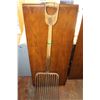 Image 1 : Coal Fork with Wooden Handle  **Heavy & Tall