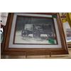 Image 1 : 2 Framed & Matted (Glare Proof Glass) - (1) is of a Horse Drawn Wagon & (1) is of an Old Barn