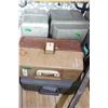 Image 1 : 4 Fishing Tackle Boxes - 3 Plastic & 1 Metal