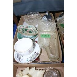 Box with Assorted Glassware & Dishes