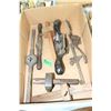 Image 1 : Box with 2 Spoke Shavers, 3 Scribes & Other Misc. Tools