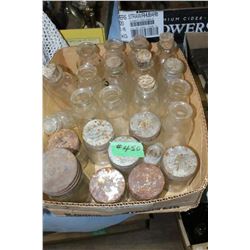 Box with Old Bottles & Jars